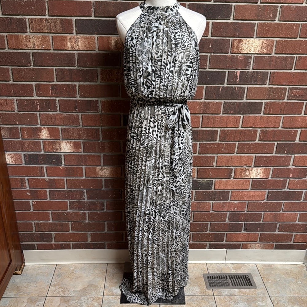 Jealous Tomato Snakeskin Halter Maxi Dress